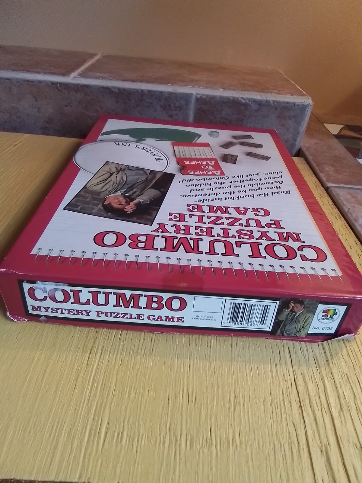 Vintage Columbo Mystery Puzzle Game Ashes to Ashes 1989