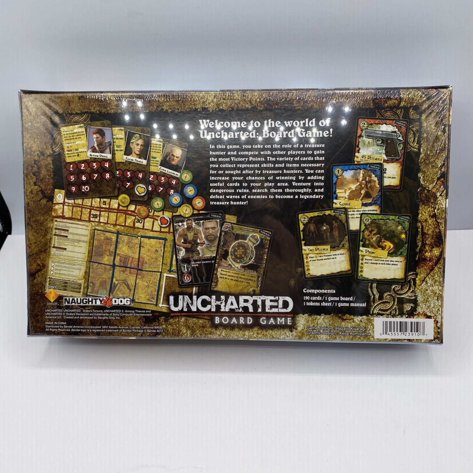 New Factory Sealed Uncharted Board Game (Bandai 2012) Naughty Dog Playstation !