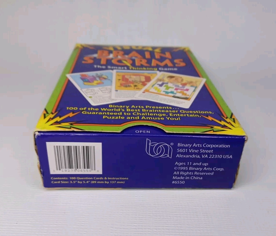 Visual Brain Storms The Smart Thinking Game Cards Binary Arts