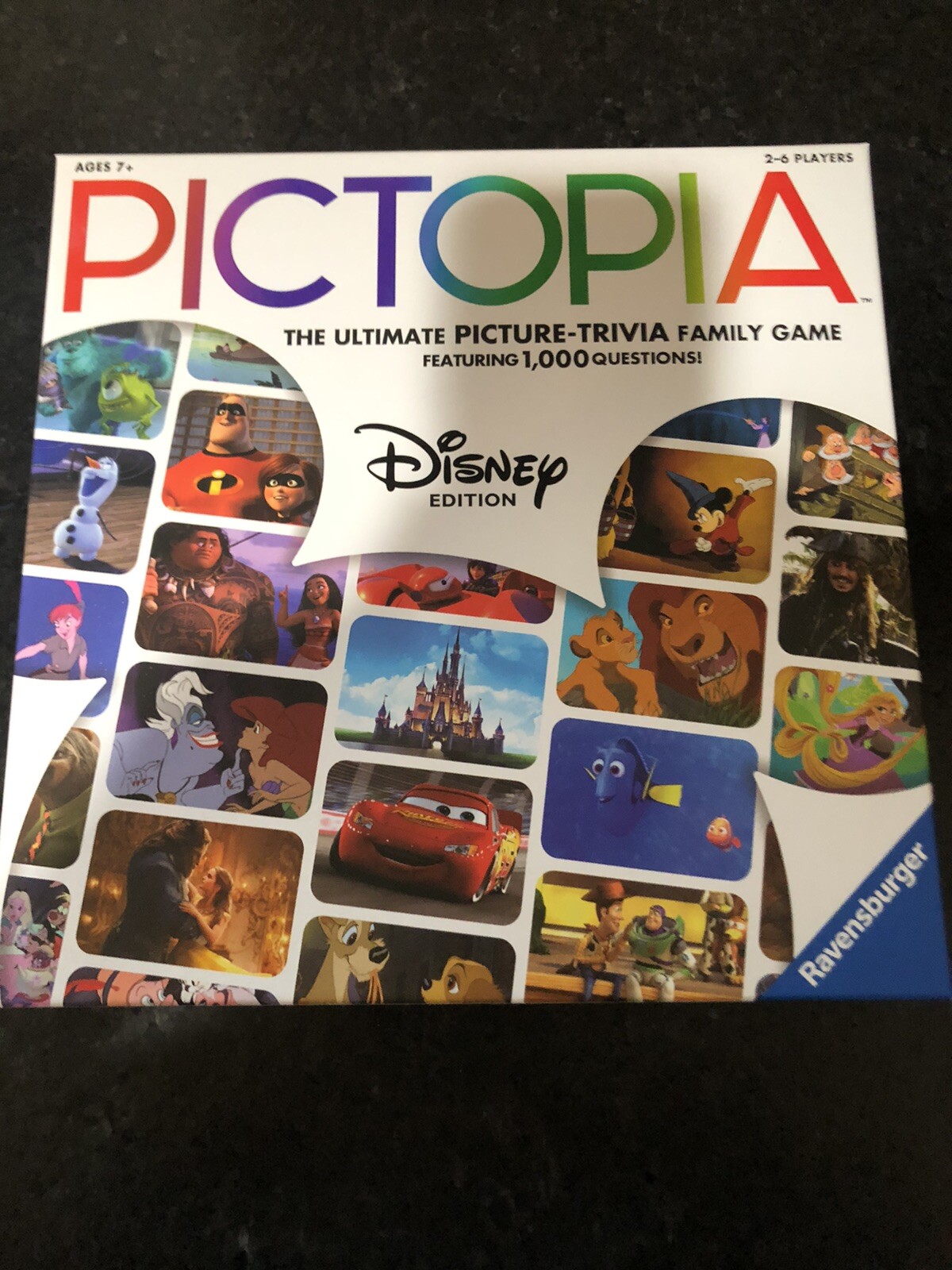 Ravensburger Pictopia Family Trivia Board Game – Disney Edition New in Box