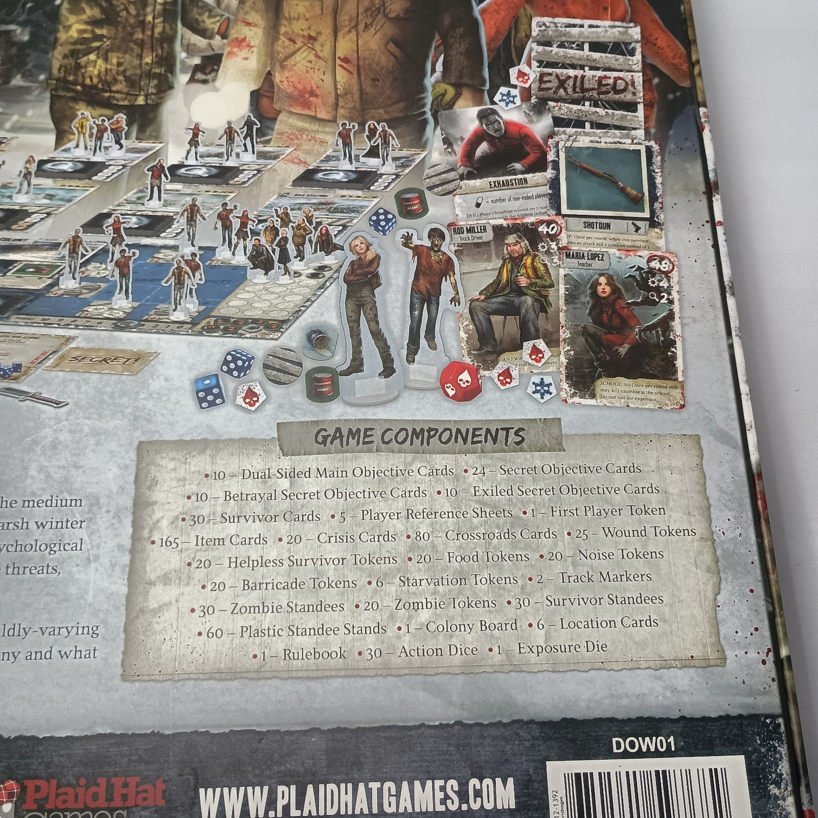 DEAD OF WINTER Plaid Hat Games 2014 100% Complete Near MINT Zombie Horror Board