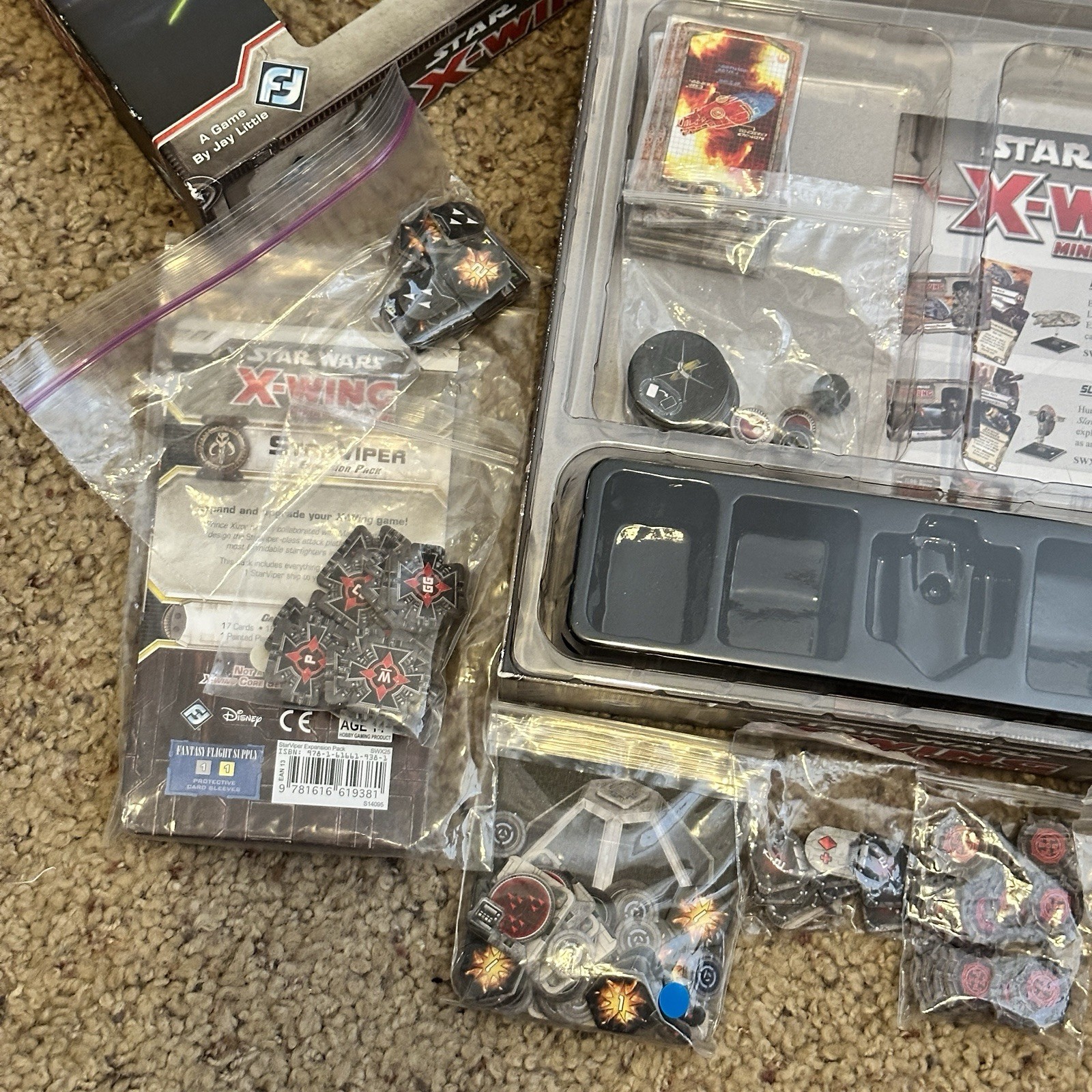 Star Wars X-Wing Miniatures Games Fantasy Flight Games SWX01 Parts Preowned