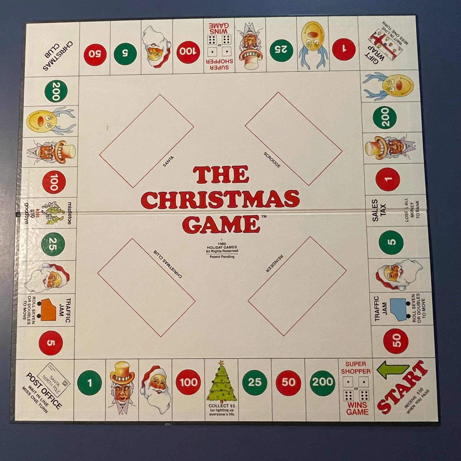 The Christmas Game 1980 Holiday Board Games Milwaukee NOT COMPLETE