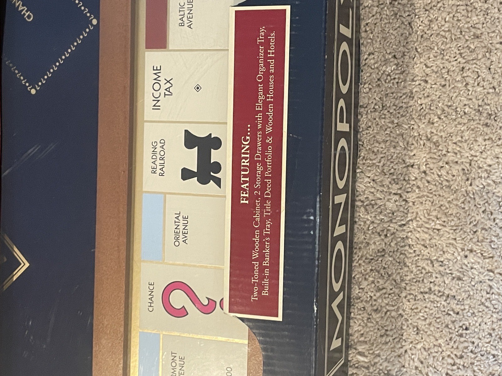 NEW Monopoly Luxury Edition Large Deluxe Wooden Board Game