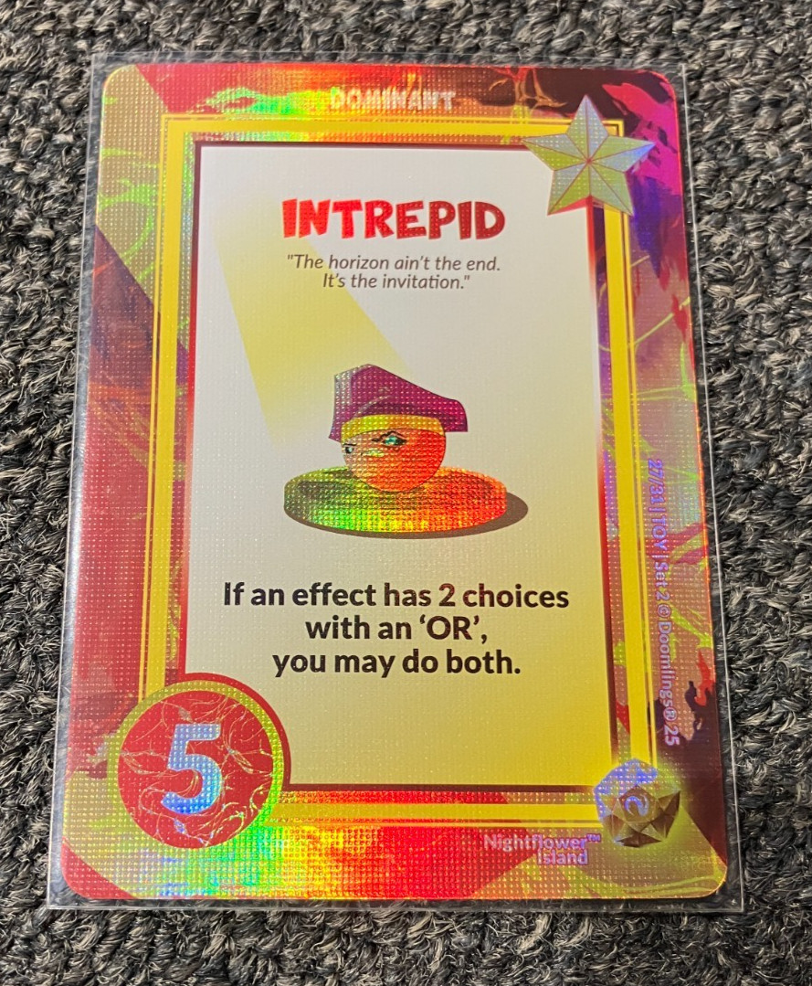 NEW PROMO Doomlings Traits Nightflower Island INTREPID Dominant Holofoil 27/31