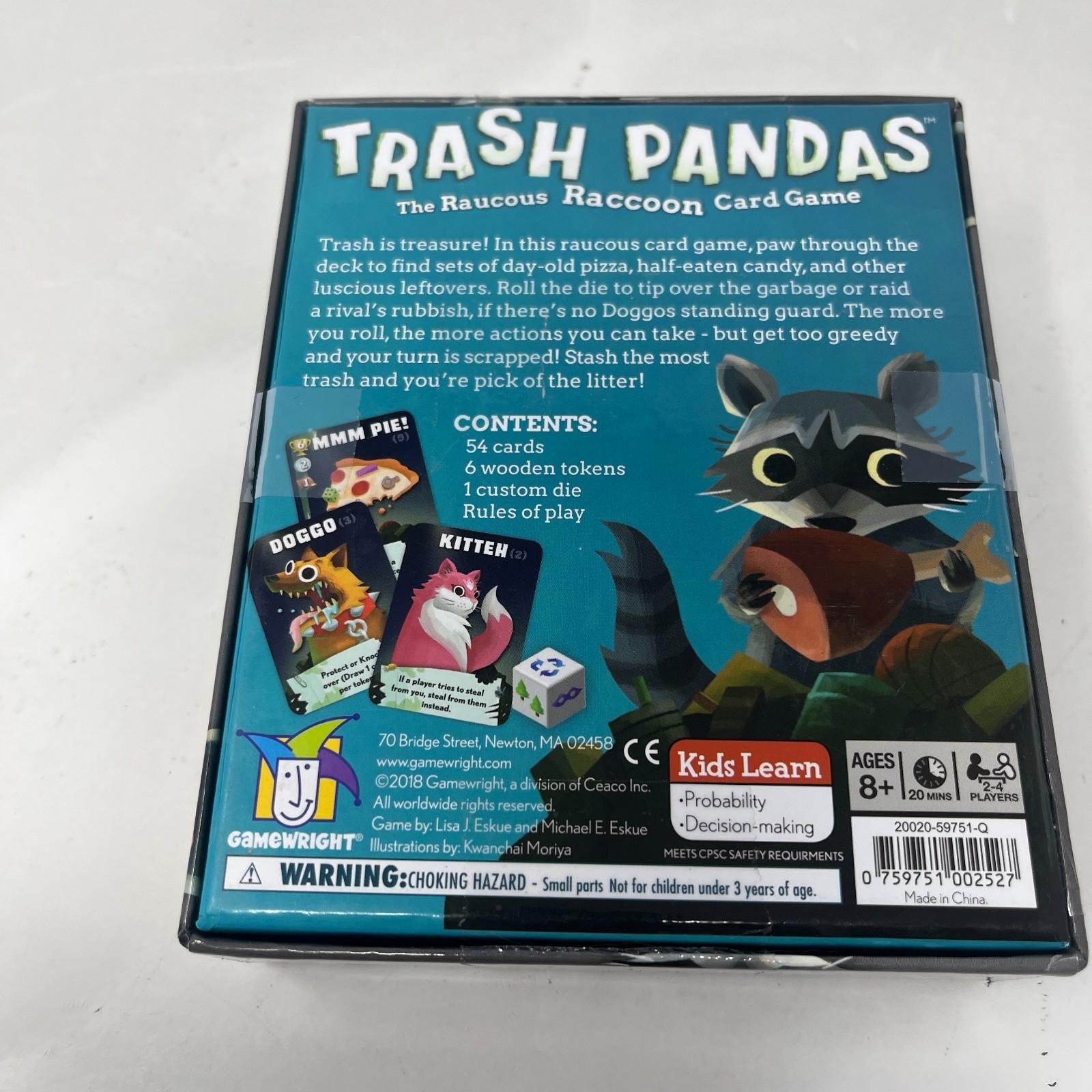 Gamewright Trash Pandas Card Game 2018 COMPLETE