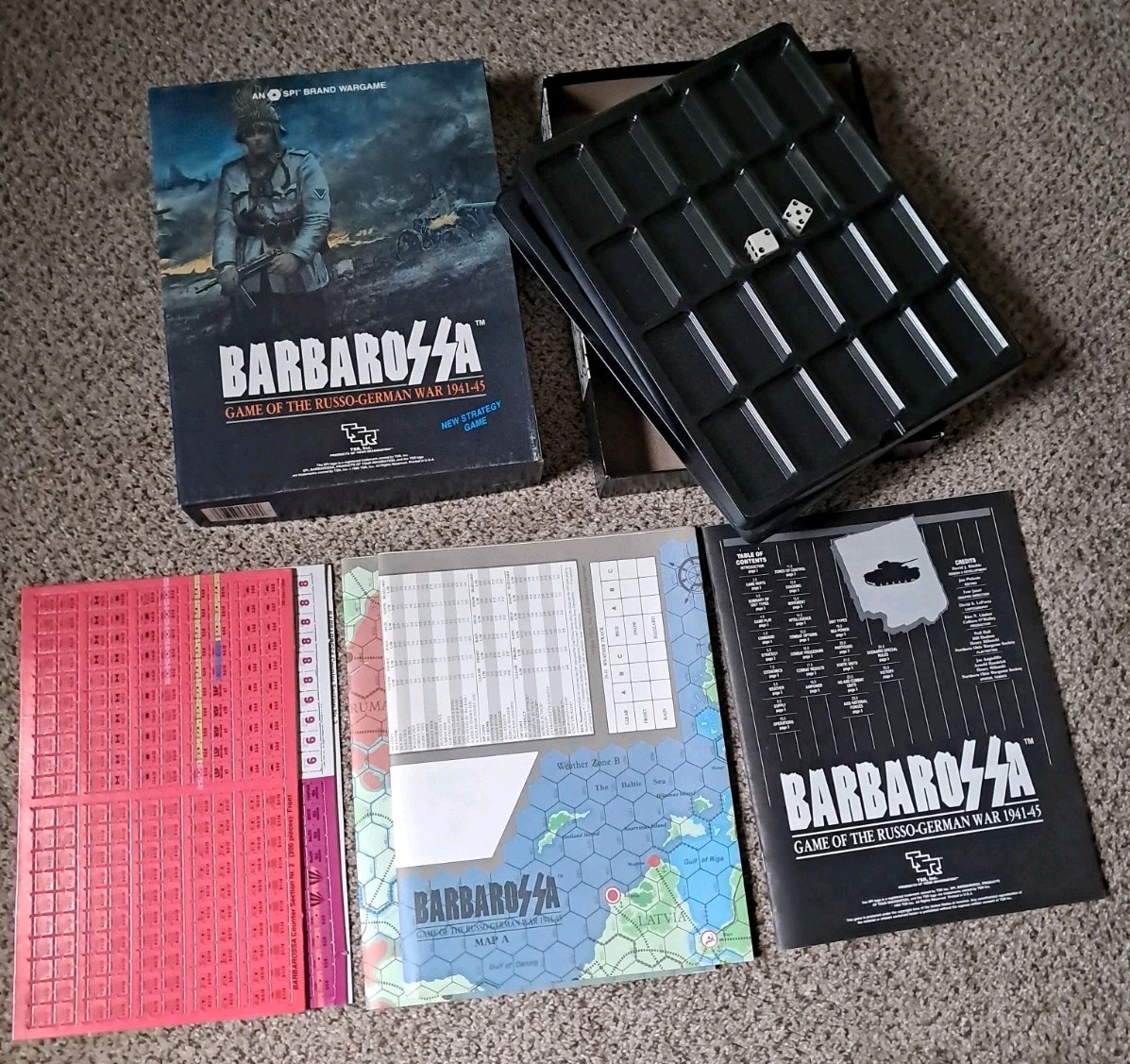 1986 Unpunched SPI Barbarossa Strategy Game of The Russo-German War 1941-45 TSR