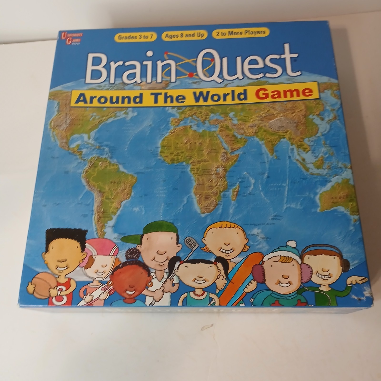 Brain Quest Around the World Geography Board Game Complete Homeschool Ages 8+