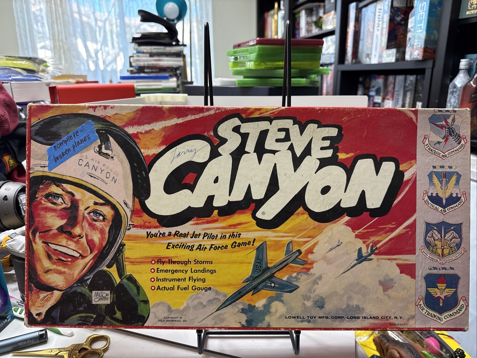 Lowell Toys Boardgame Steve Canyon Box Fair/VG