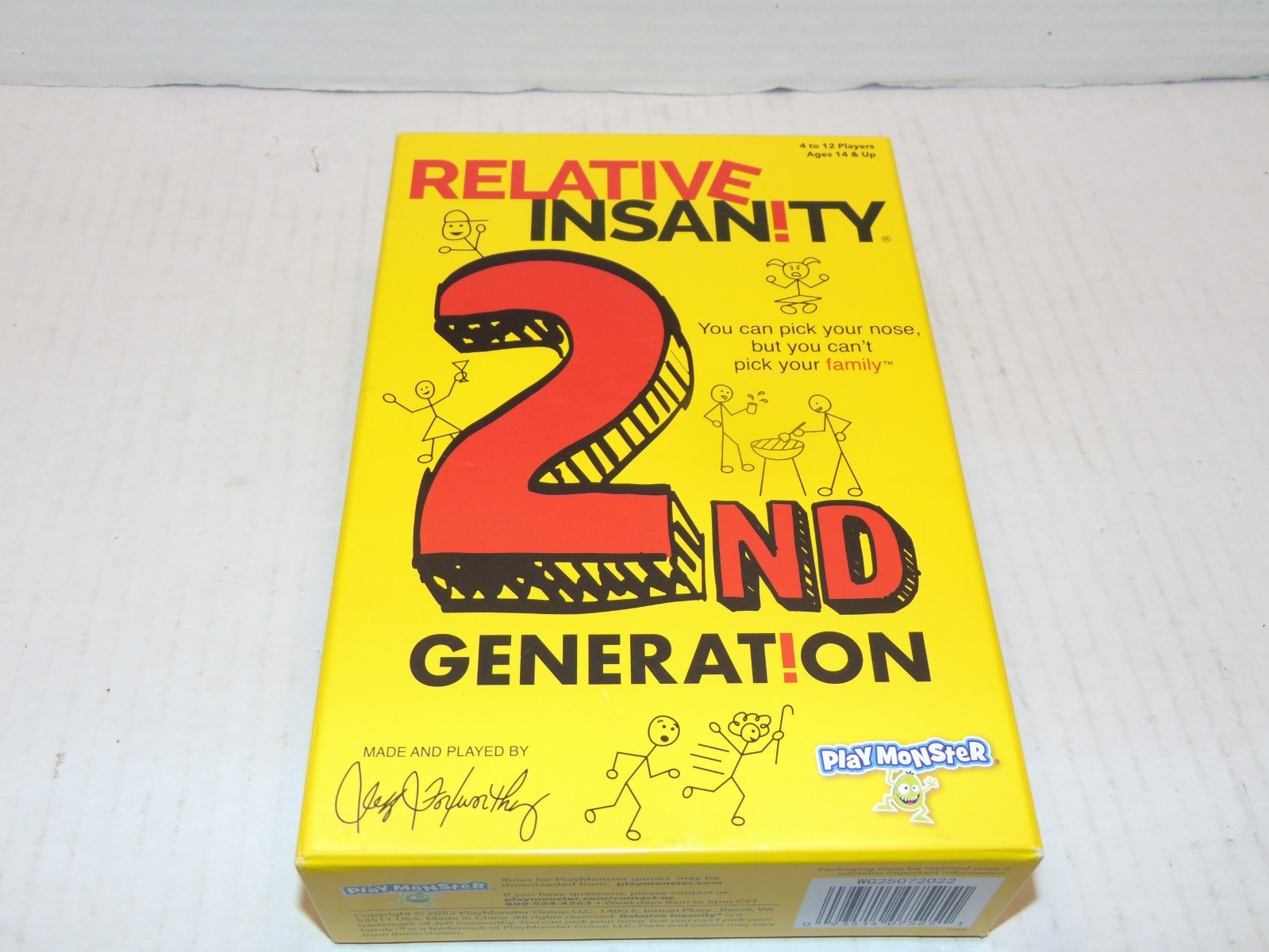 Relative Insanity 2nd Generation Party Game Ages 14 + 4-12 Players Open Box
