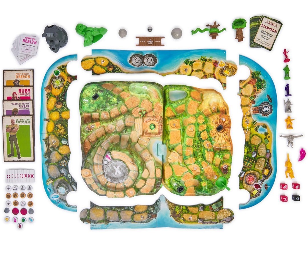 Jumanji Stampede Cooperative Board Game, 3D Adventure Game, Family Game