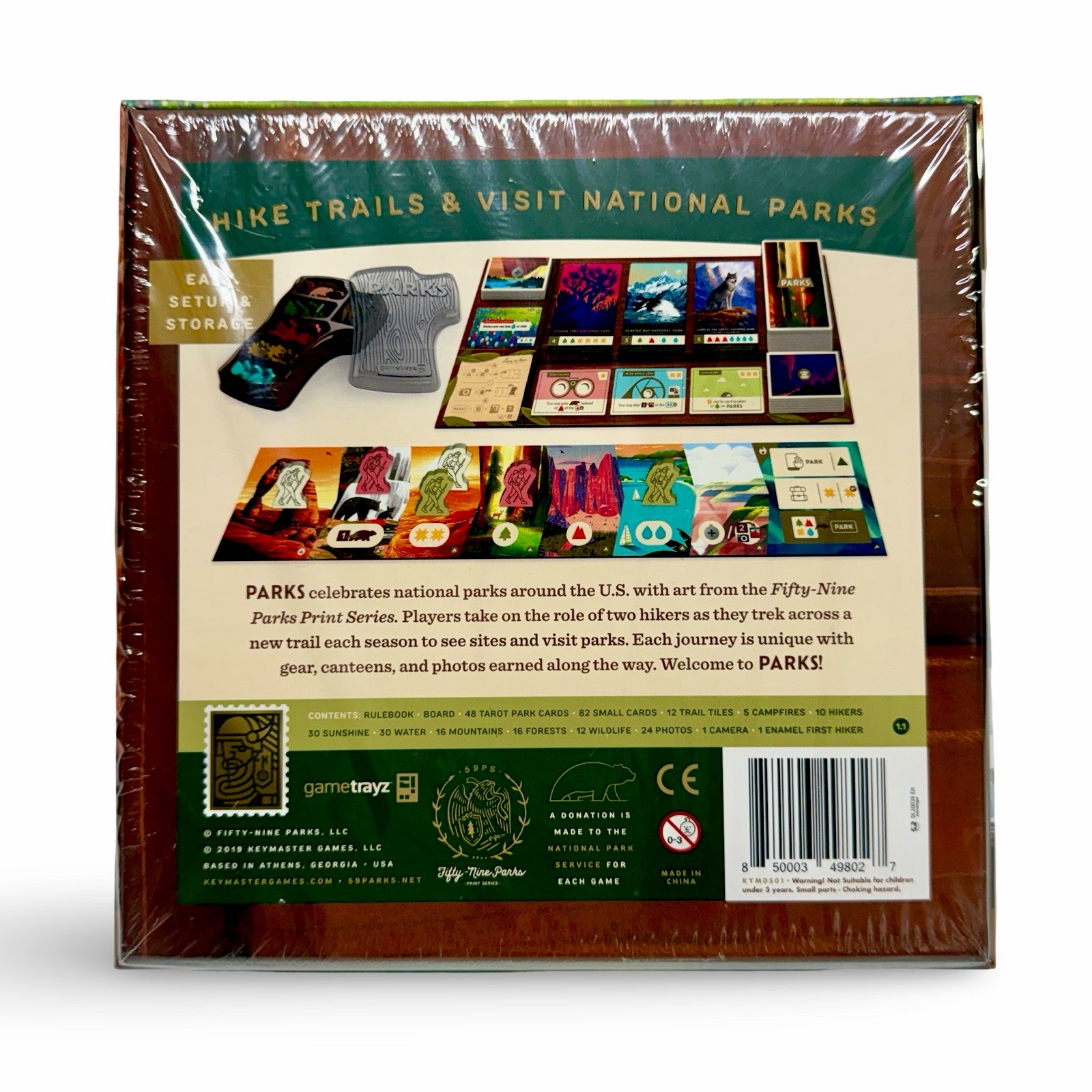 PARKS 1st Edition 1.1 Board Game Keymaster Games Factory Sealed National Parks