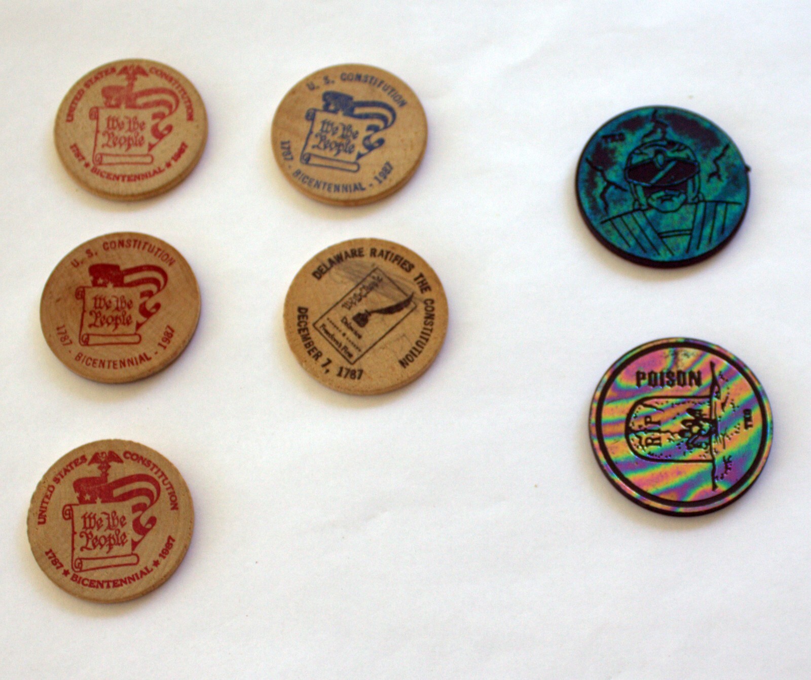 vintage pogs miscellaneous variety 7 pcs.