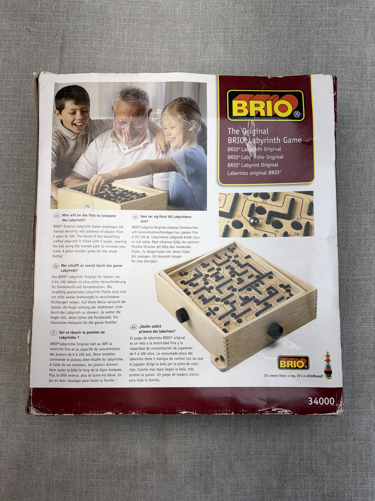 BRIO The Original Labyrinth Wooden Skill Action Game Boxed Kids Family Classic