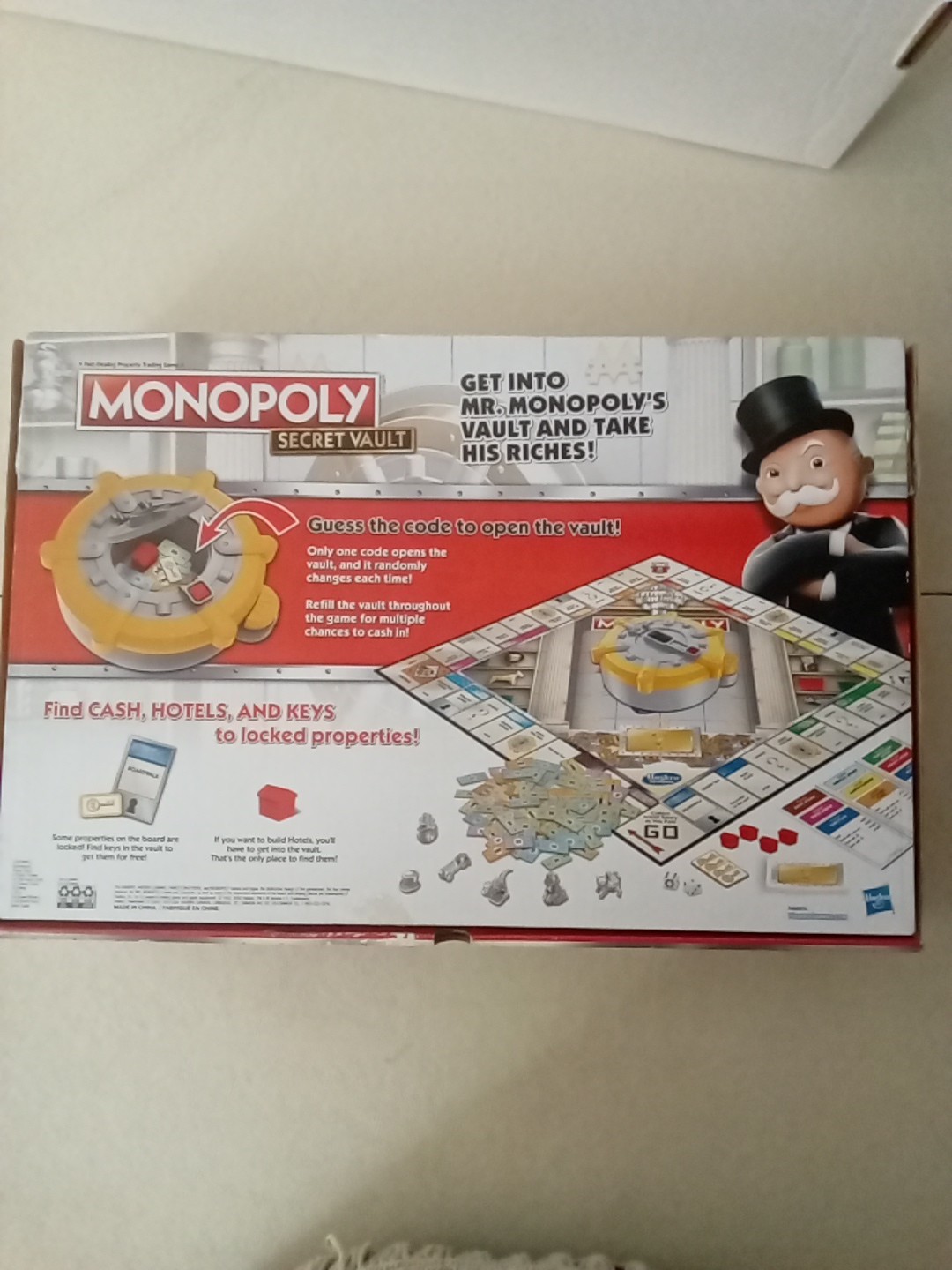 MONOPOLY Secret Vault Board Game for Kids Ages 8 – Up, Family Fun Complete Game