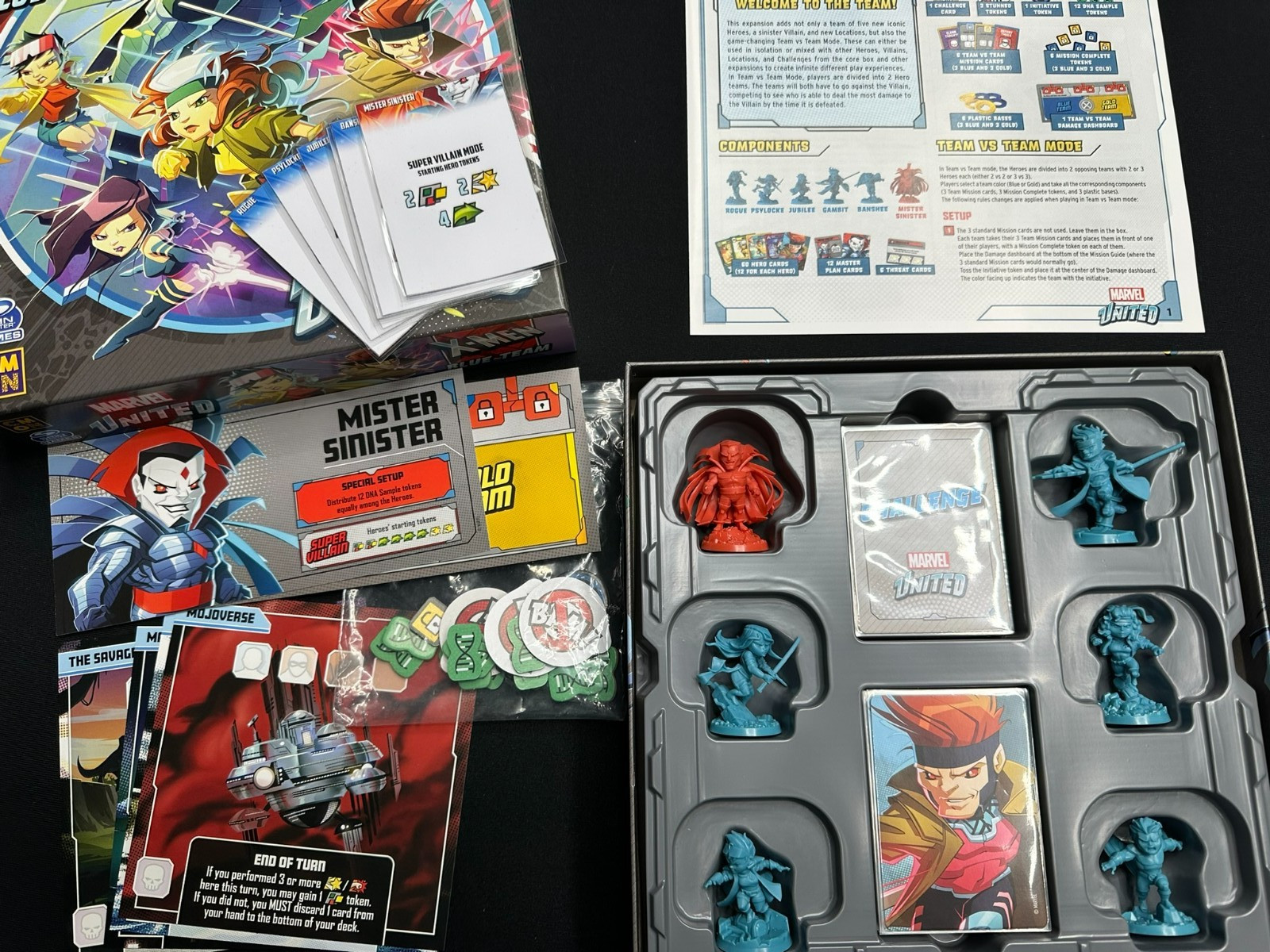 Marvel United 4x Expansion Lot (First Class, Blue, Gold, Phoenix) Kickstarter