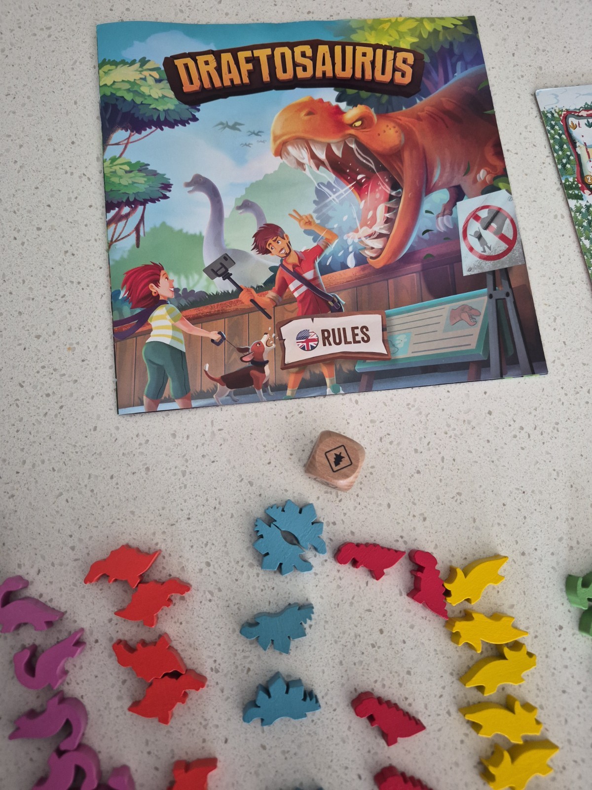 Draftosaurus Board Game by Ankama English Version of GERMAN game Educational