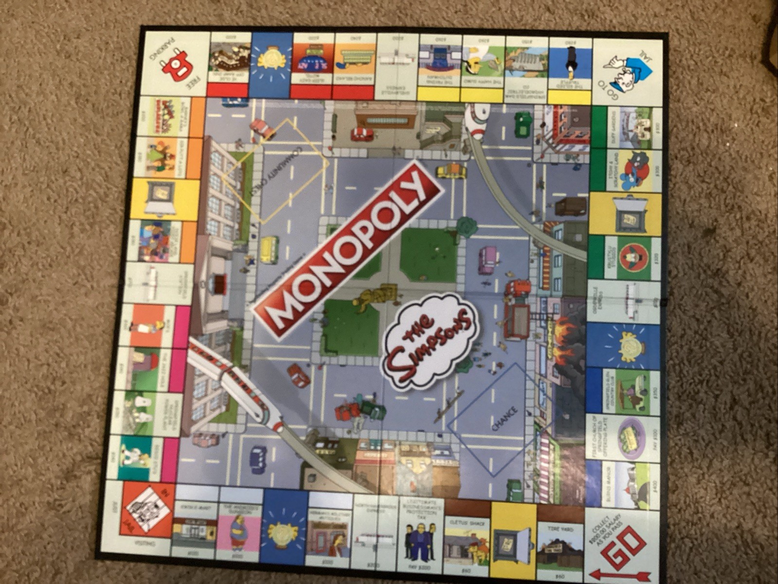 The Simpsons Welcome To Springfield Monopoly Board Game-2019-Gold Tokens