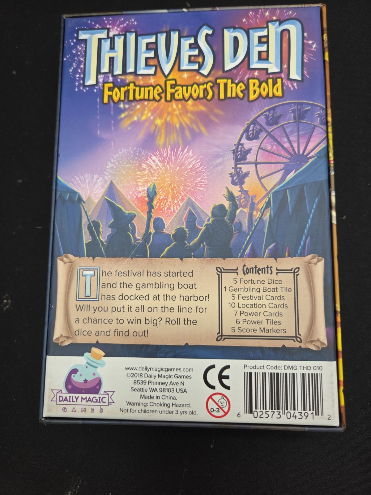 Daily Magi Boardgame Thieves Den – Fortune Favors the Bold Expans Box SW (New)
