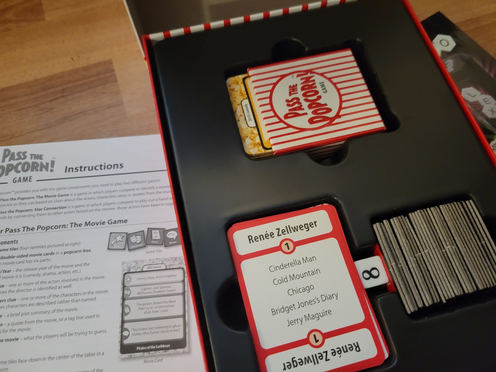 PASS THE POPCORN board GAME Your Ticket to Fast-Paced Movie Trivia Fun COMPLETE