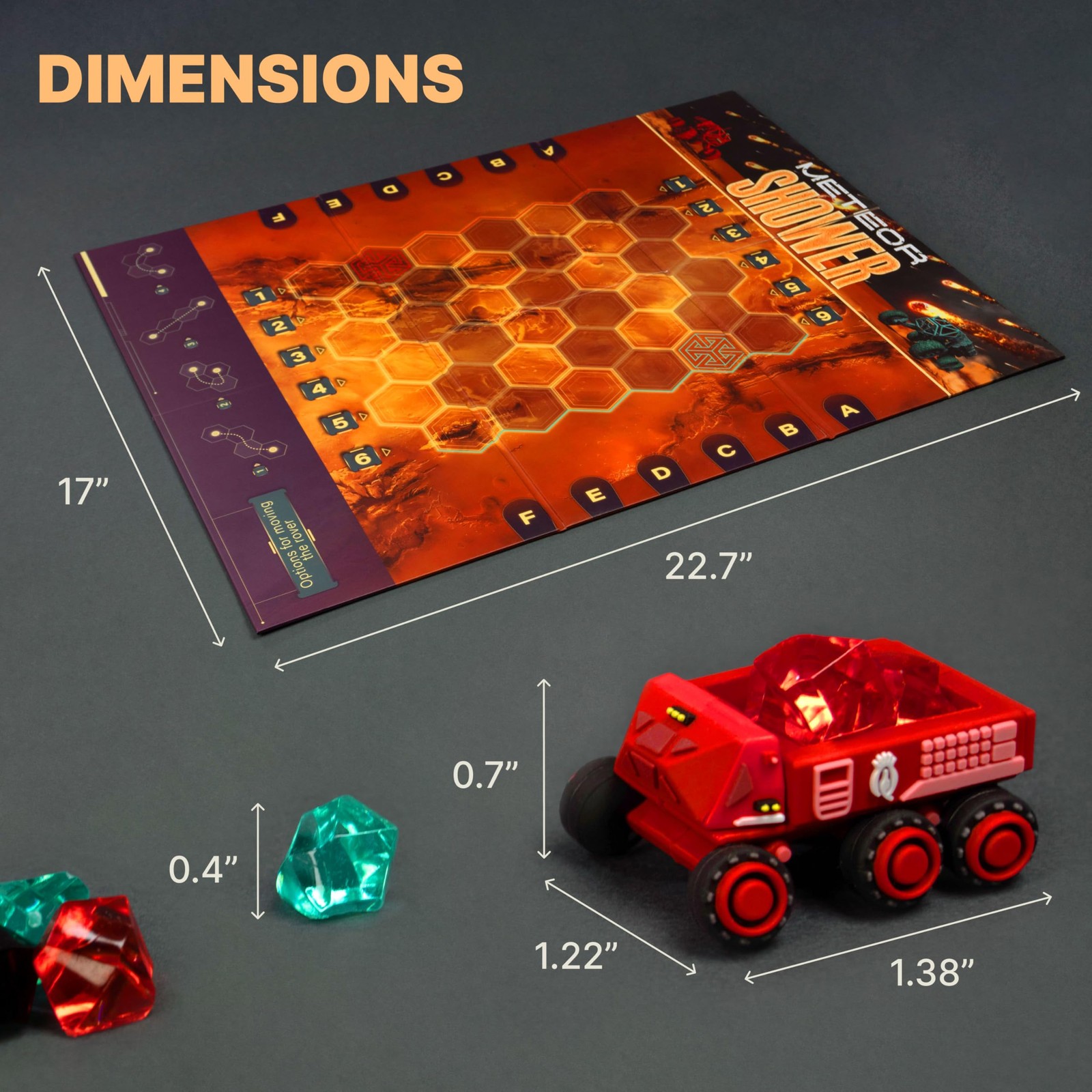 Meteor Shower – Board Game for Adults and – Fast Strategy Game – 2 Player Tab…