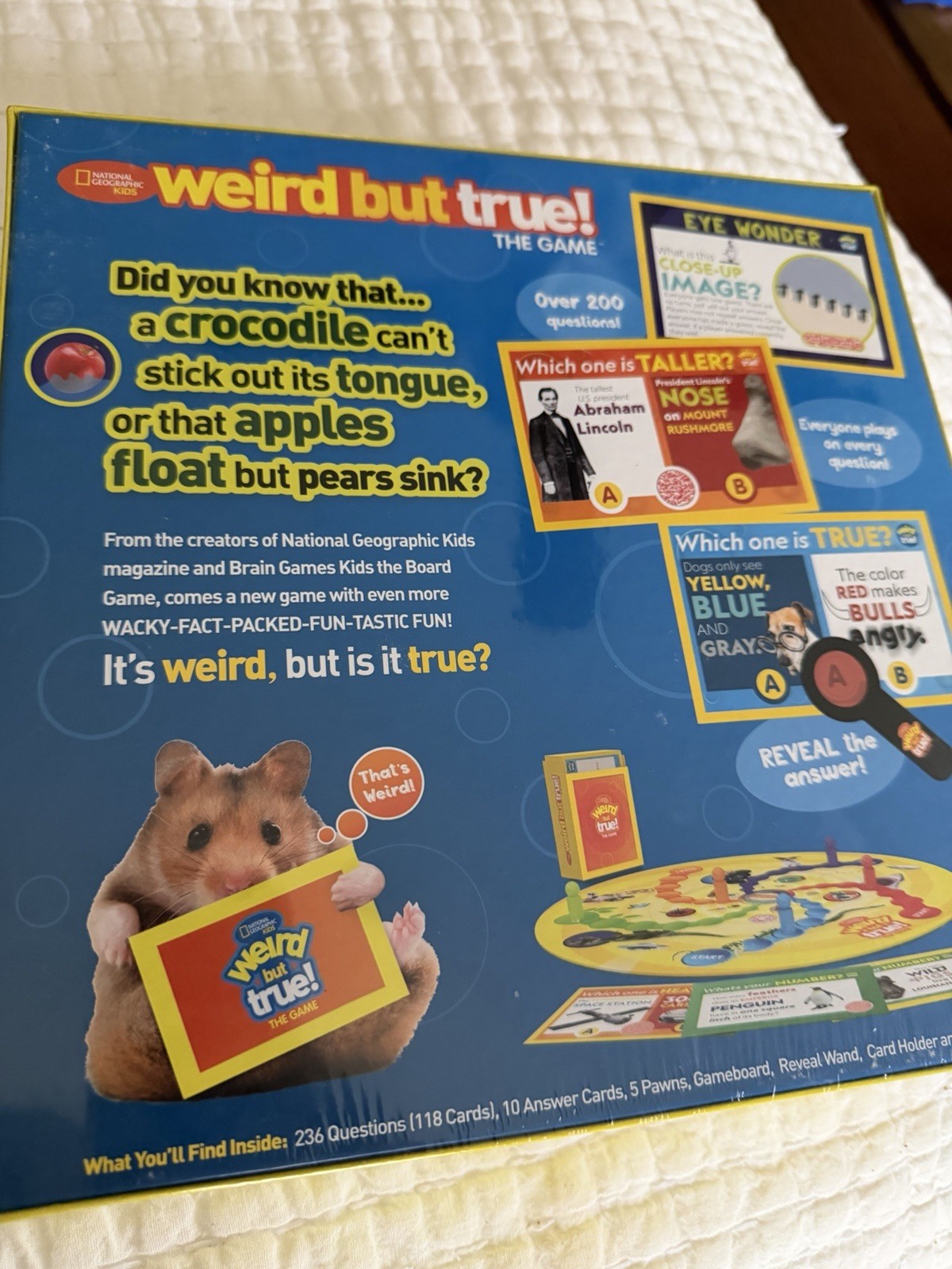 National Geographic Kids Weird But True! Board Game, 200+ Questions, Ages 8+, A…