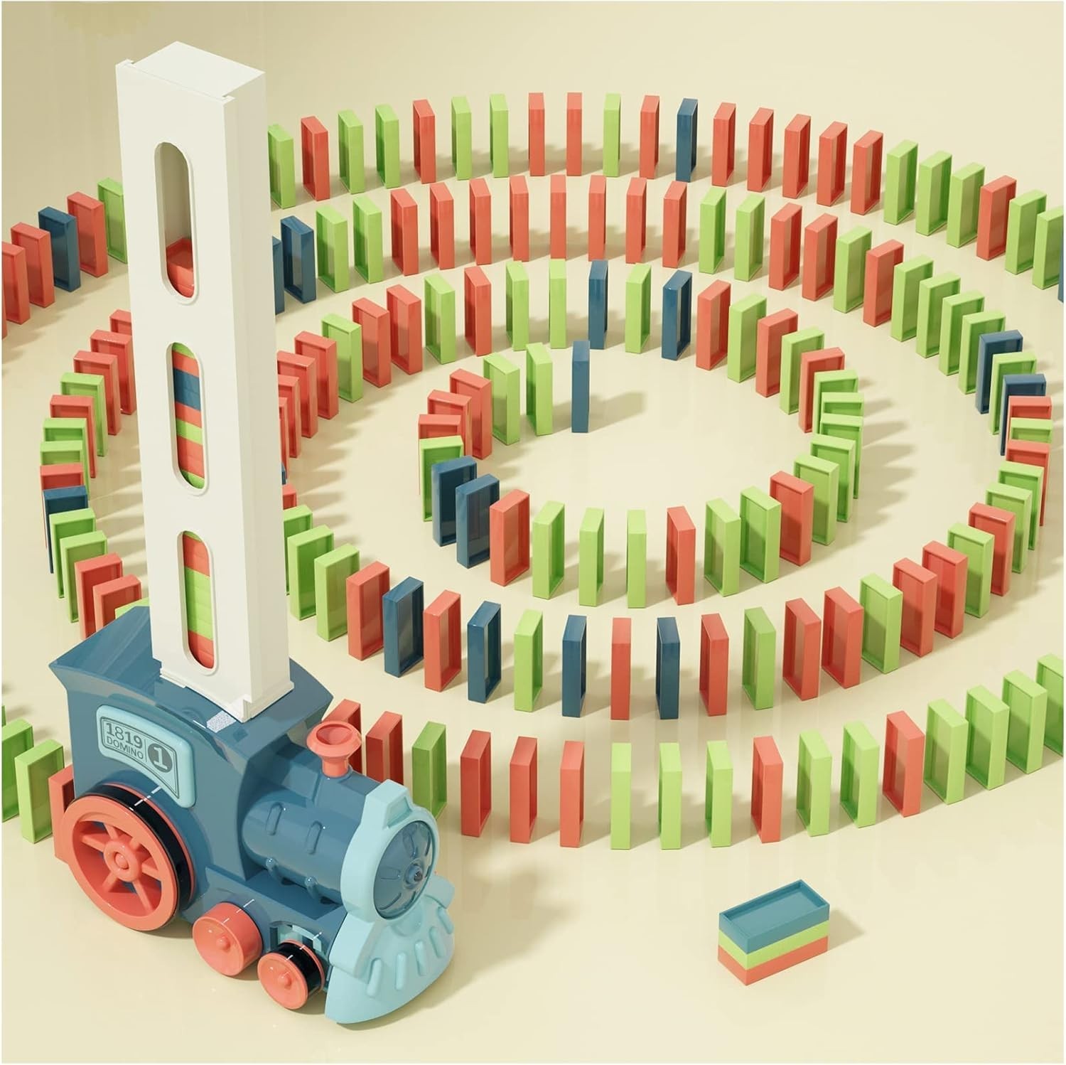 Domino Train Toys Kids Games – Automatic Stacking Creative Game 3+ Old – Ste…
