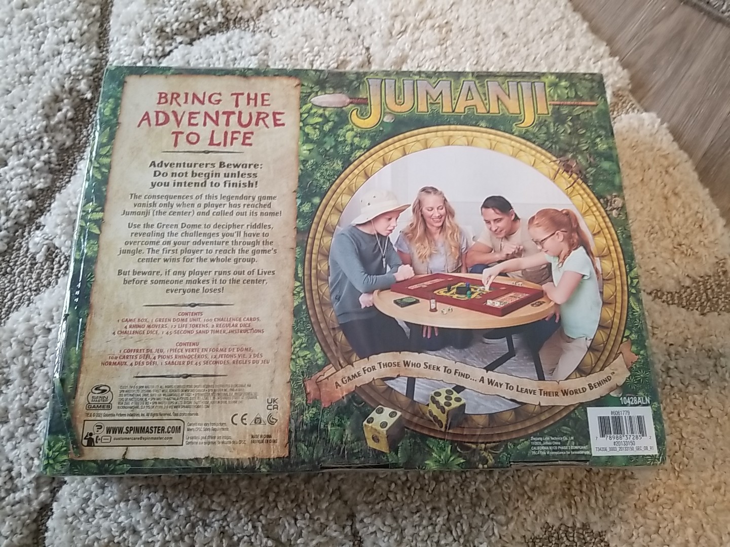Jumanji Board Game Wooden Box Classic Retro Real Wood Case NEW Sealed