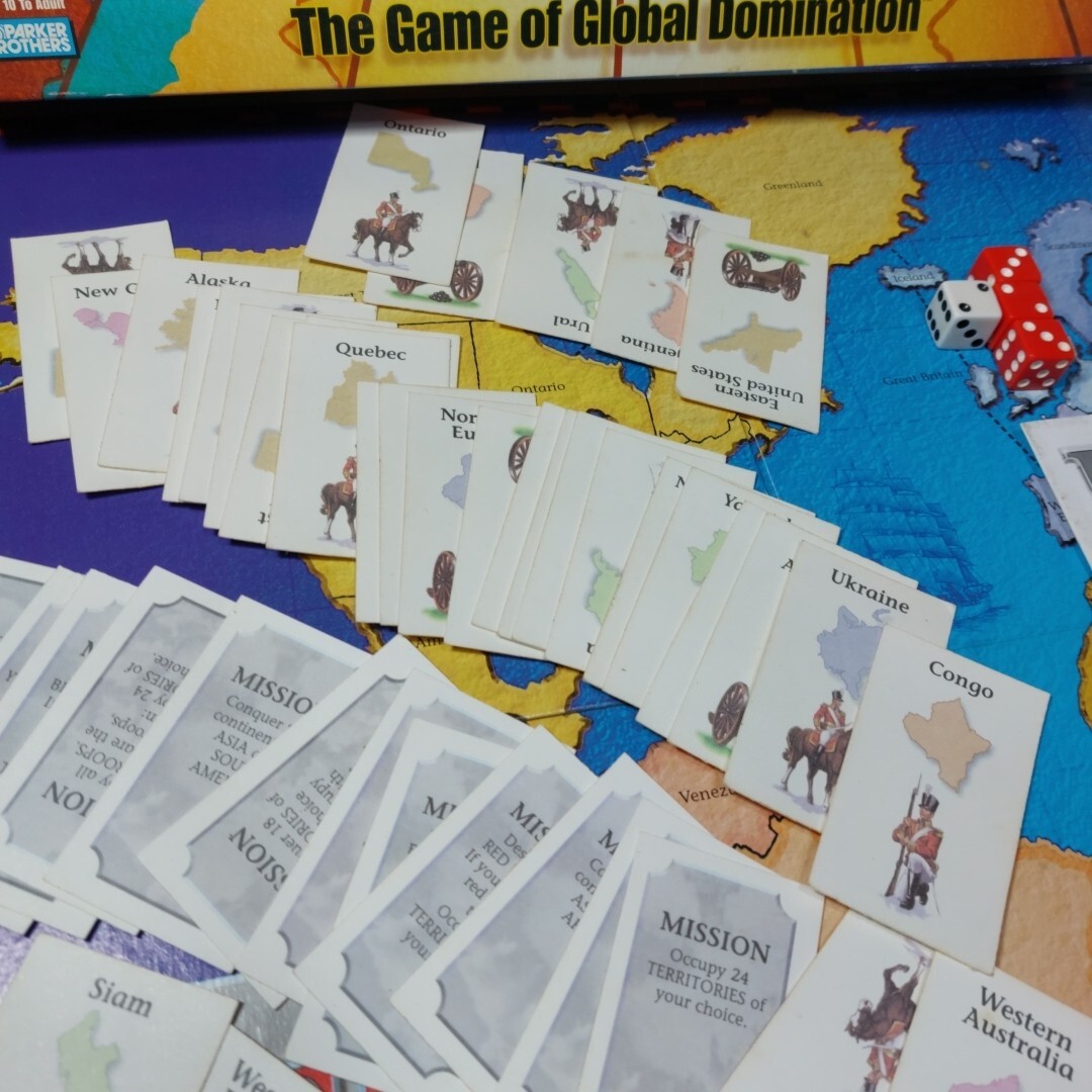 1999 Parker Brothers Hasbro Risk Board Game of Global Domination Complete