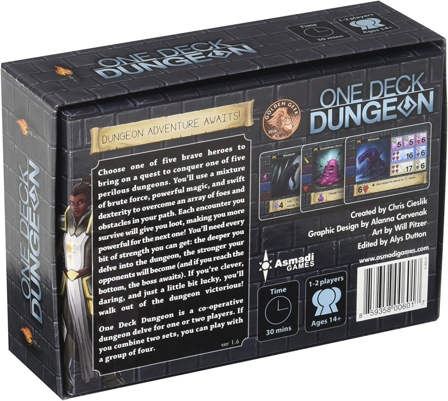 One Deck Dungeon: Tactical Adventure for 1-2 Players – Easy Play in 30-45 Mins