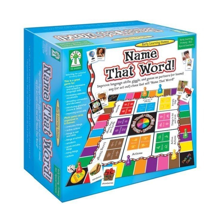 Vintage “Name That Word!” Education Board Game Kids Adult Blue Language Learning