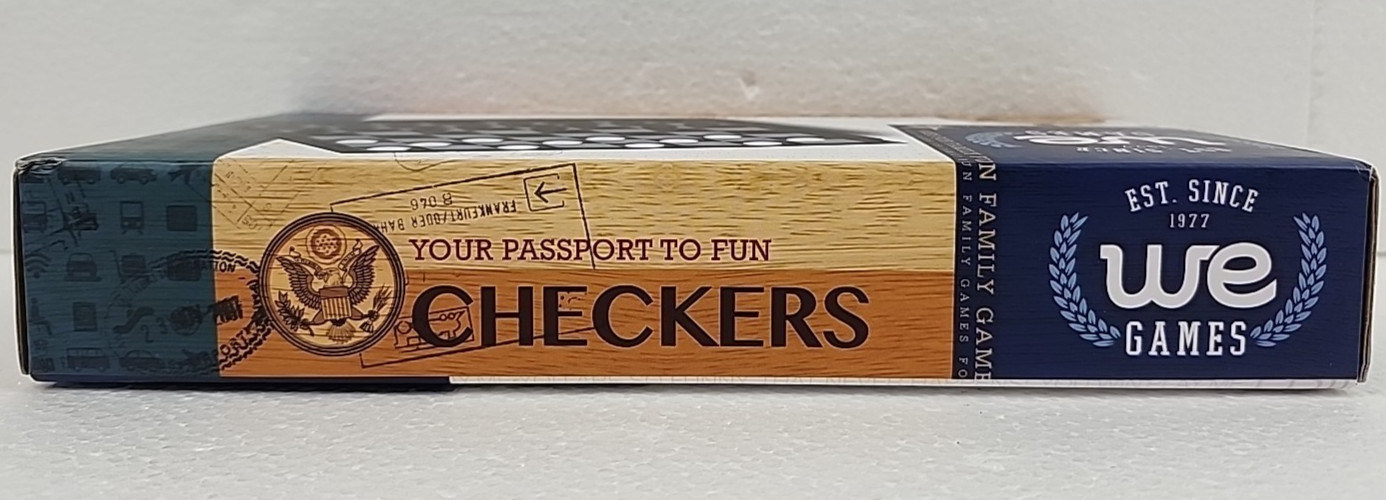 WE Games Foldable Travel Magnetic Checkers Set