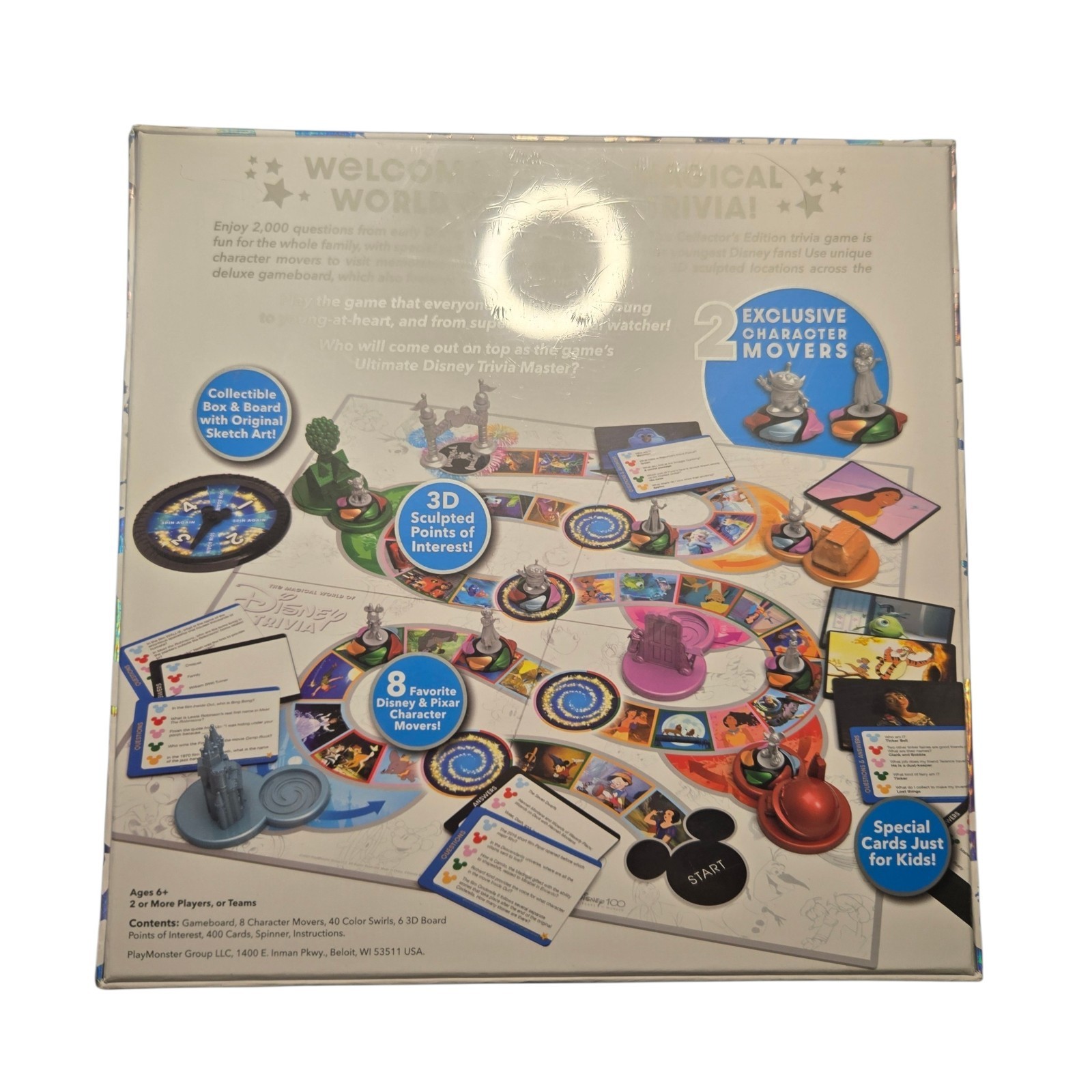 Disney Trivia Platinum Board Game – Limited Edition – w/ 2 Characters