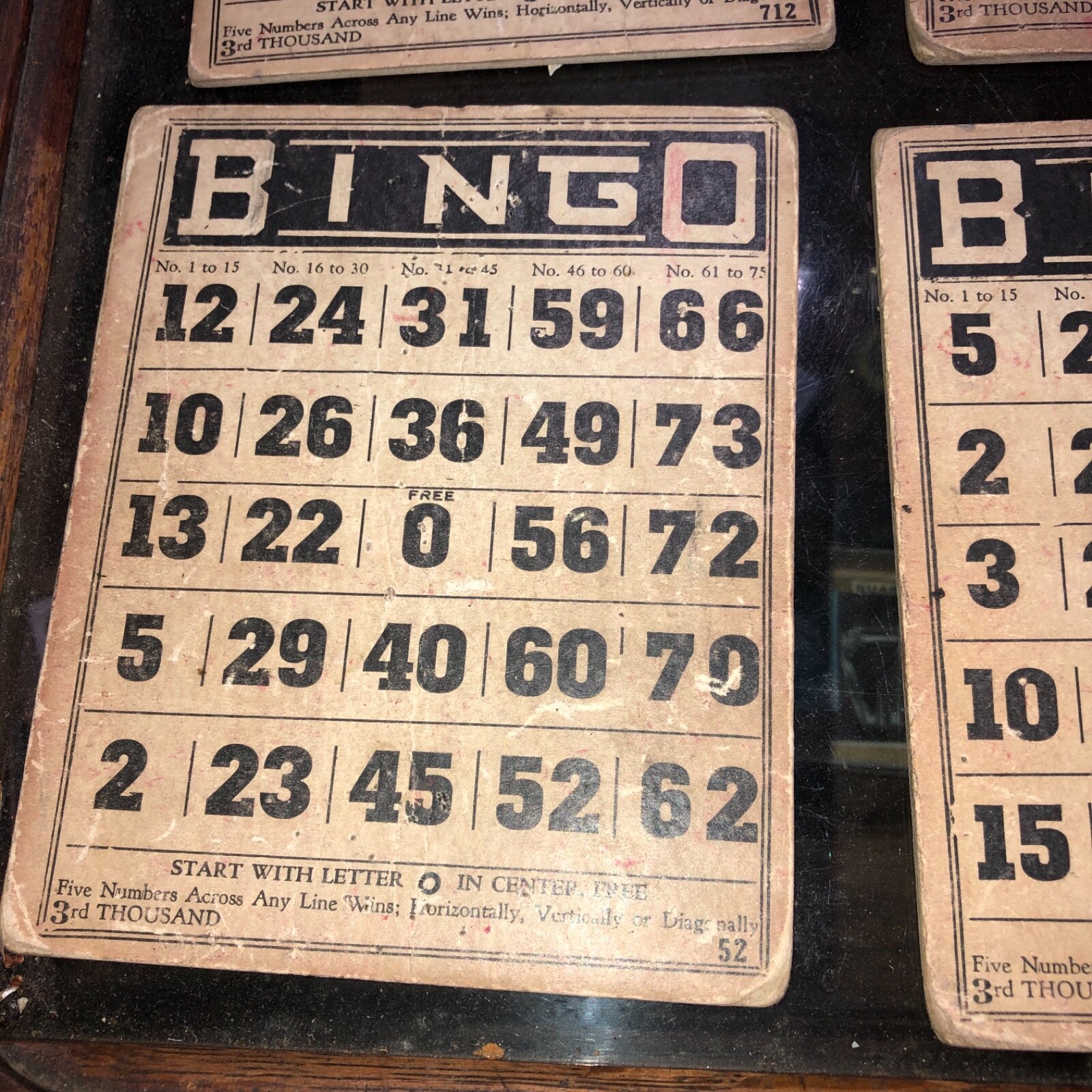 Vintage Lot of 12 Cardstock Bingo Cards Black White Scrapbooking Vignettes 5×6”