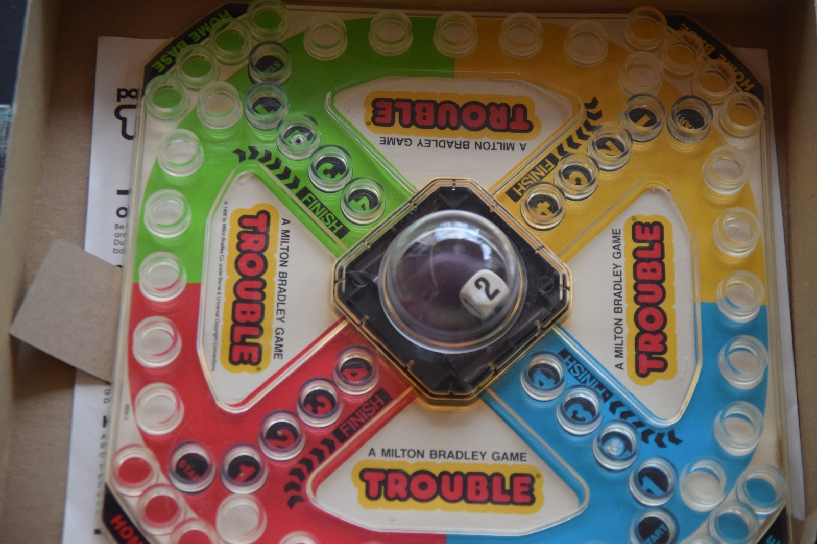 Vintage Pop O Matic Trouble Board Game (1986) Milton Bradley Complete & Working