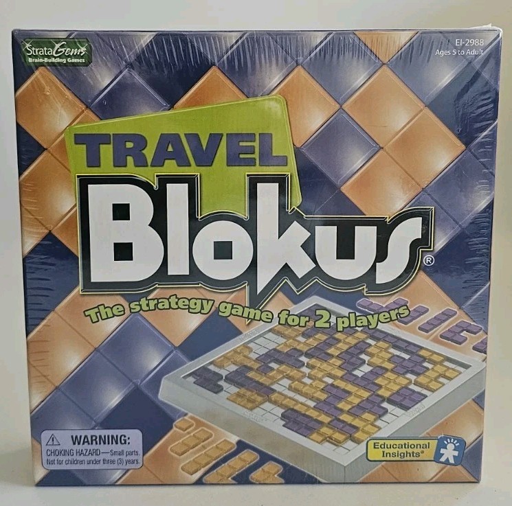 Travel Blokus Strategy Game 2-Player Compact Edition New Factory Sealed Mattel