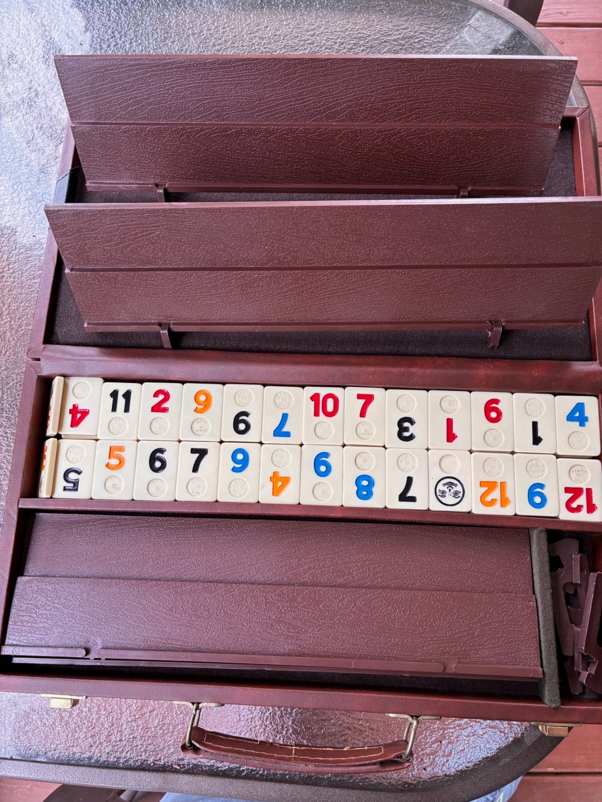 VTG CARDINAL RUMMY-O GAME IN FAUX LEATHER CASE RUMMIKUB NO MANUAL