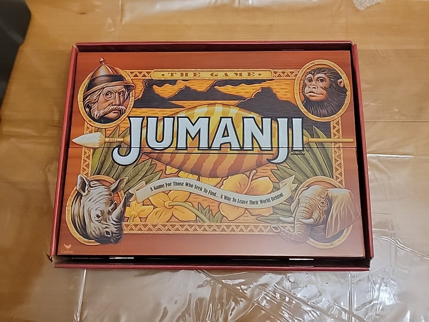 JUMANJI The Game Board Game Wooden Box Edition Cardinal