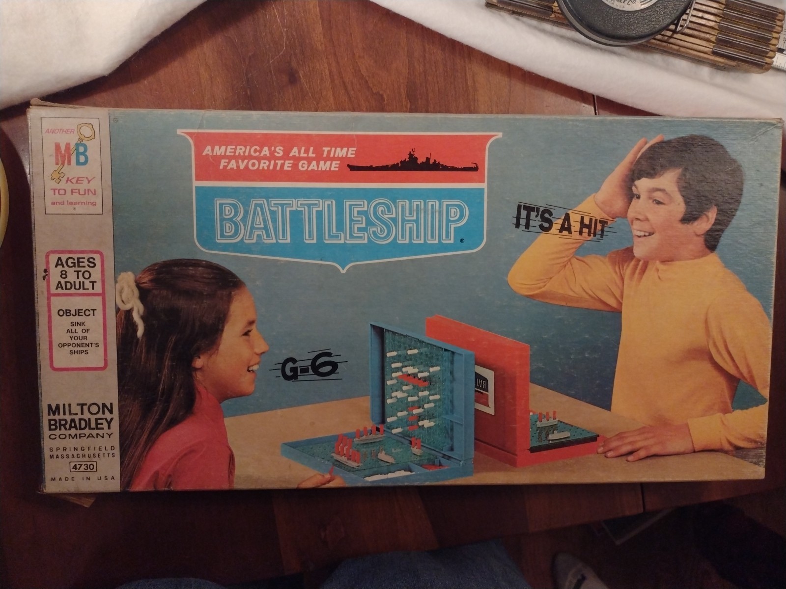 Vtg 1967 Battleship Board Game Milton Bradley 4730 Sink Ships