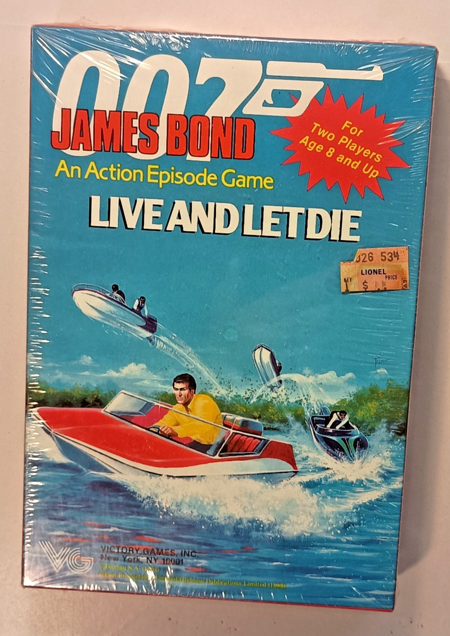 Vintage 1985 James Bond 007 Live and Let Die Action Episode Board Game Sealed