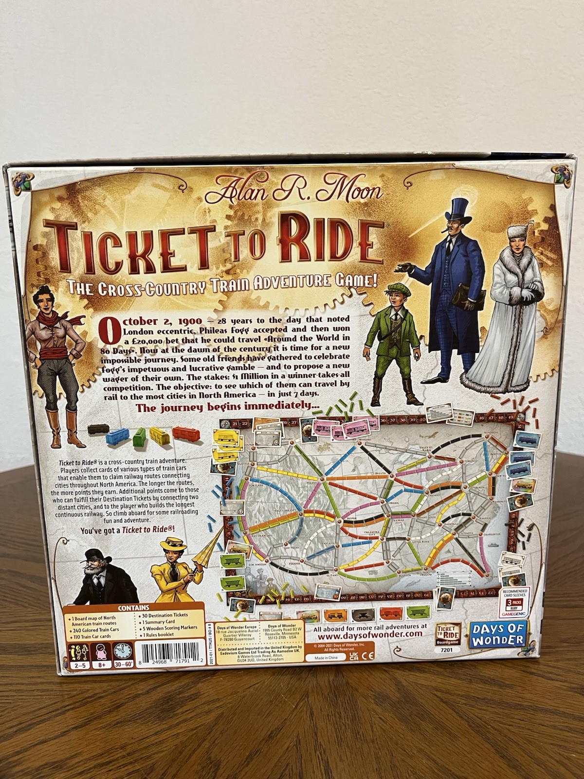 Days of Wonder Ticket To Ride by Alan Moon Train Adventure Board Game Complete