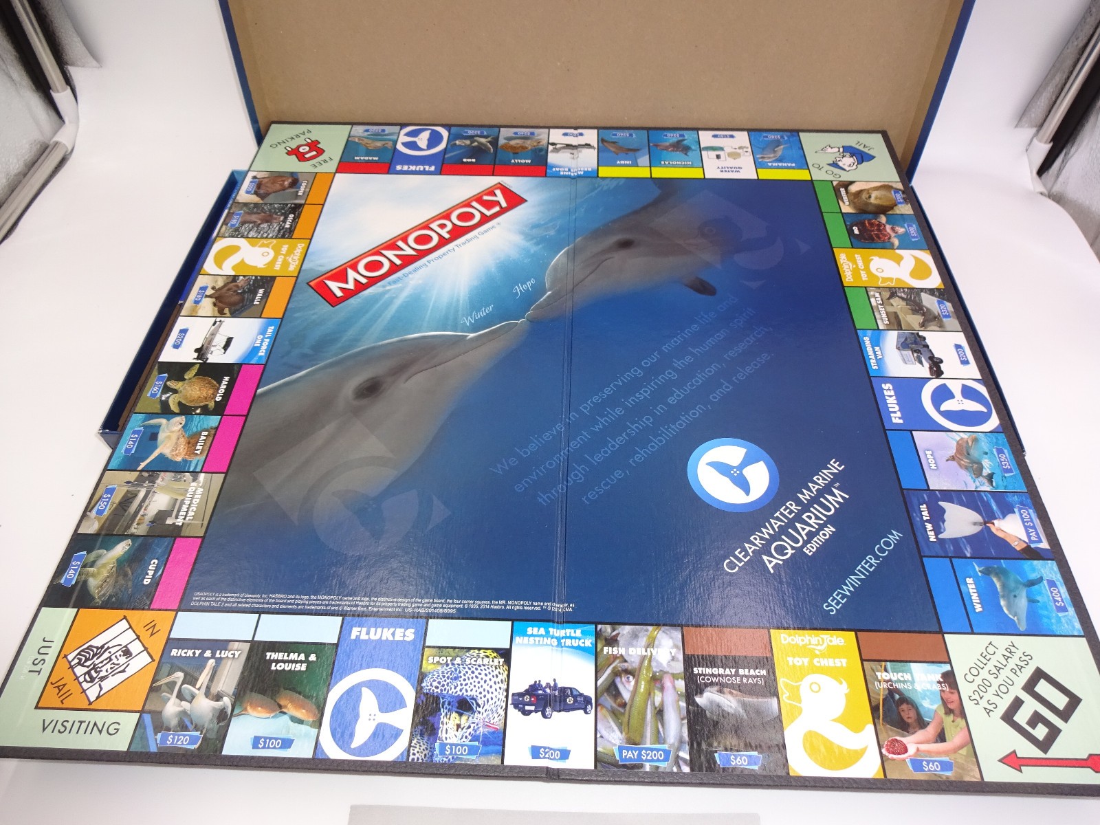 Monopoly Clearwater Marine Aquarium Edition Game Dolphin Tale Movie Winter Hope