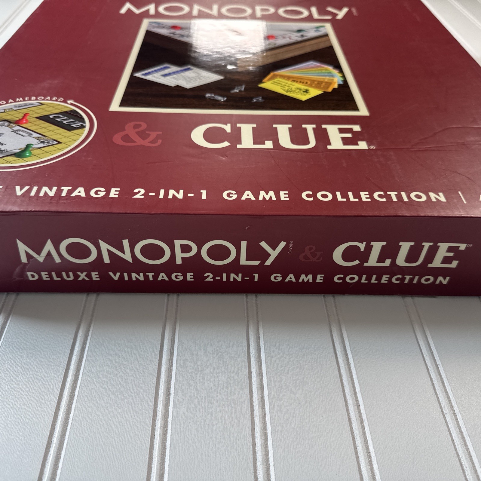 MONOPOLY and Clue Deluxe Vintage 2 in 1 Wood Game Collection, SEALED BRAND NEW
