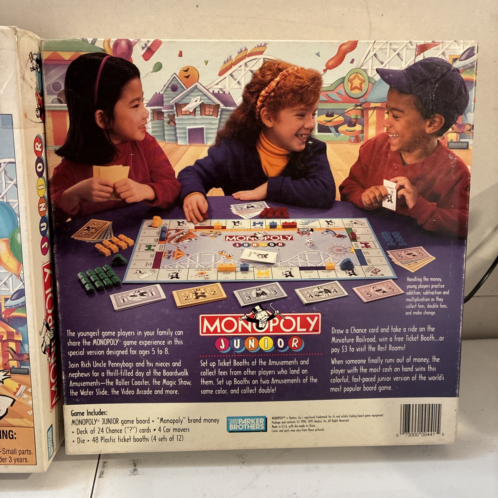 Monopoly Junior 1991 Board Game Parker Brothers Vintage Kids Game Ages 5 to 8