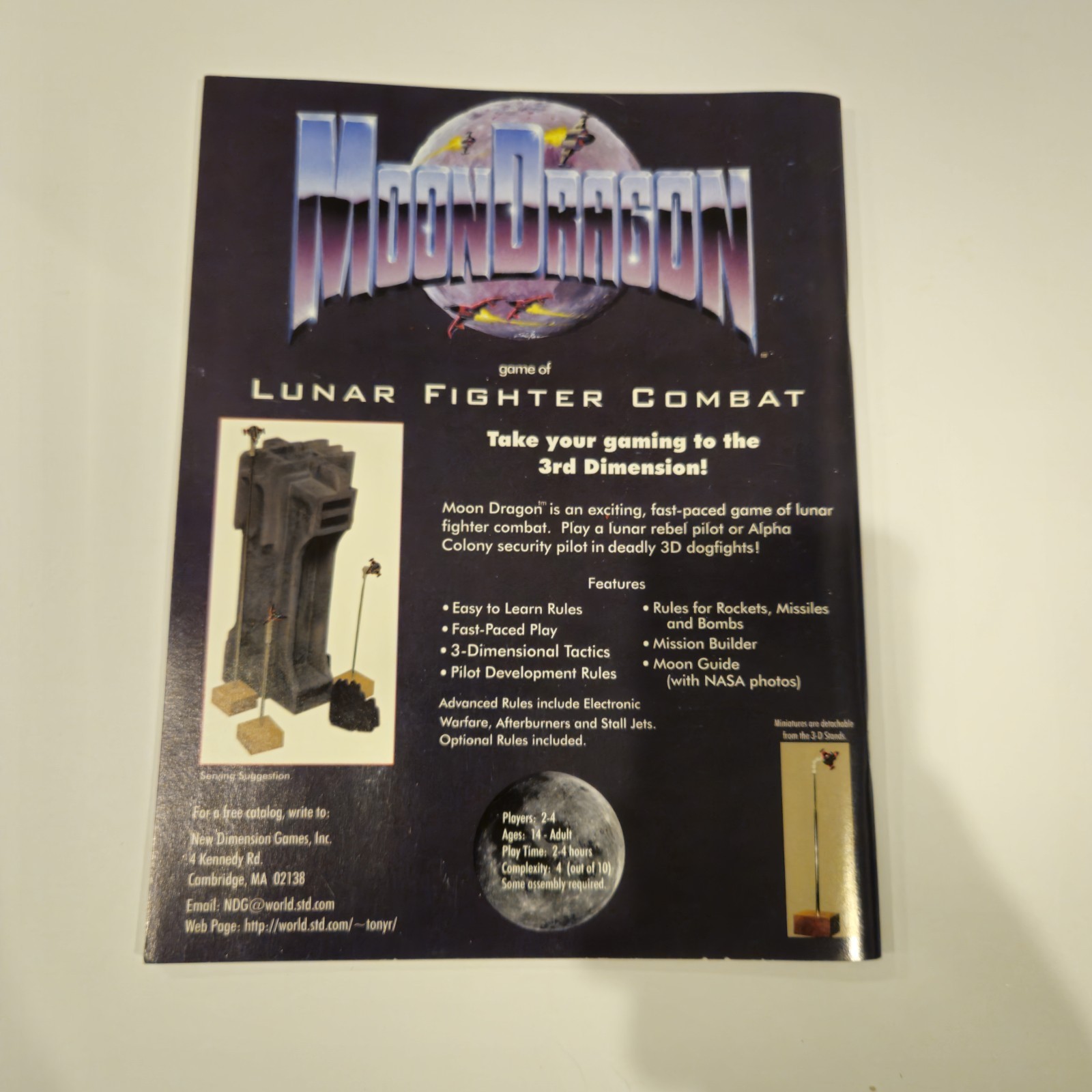 Moondragon Game of Lunar Fighter Combat Role Playing Game Complete Extra Pieces