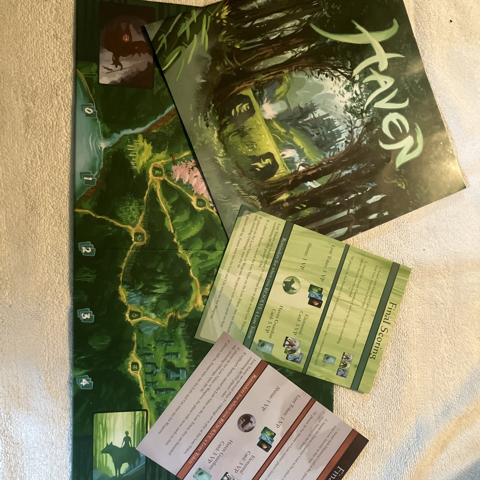 Haven Board Game Red Raven Games Alf Seegert Ryan Laukat Fantasy COMPLETE