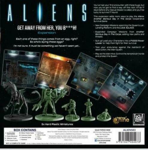 Gale Force 9 Aliens 03 Aliens Board Game Expansion Get Away from Her You B***H!
