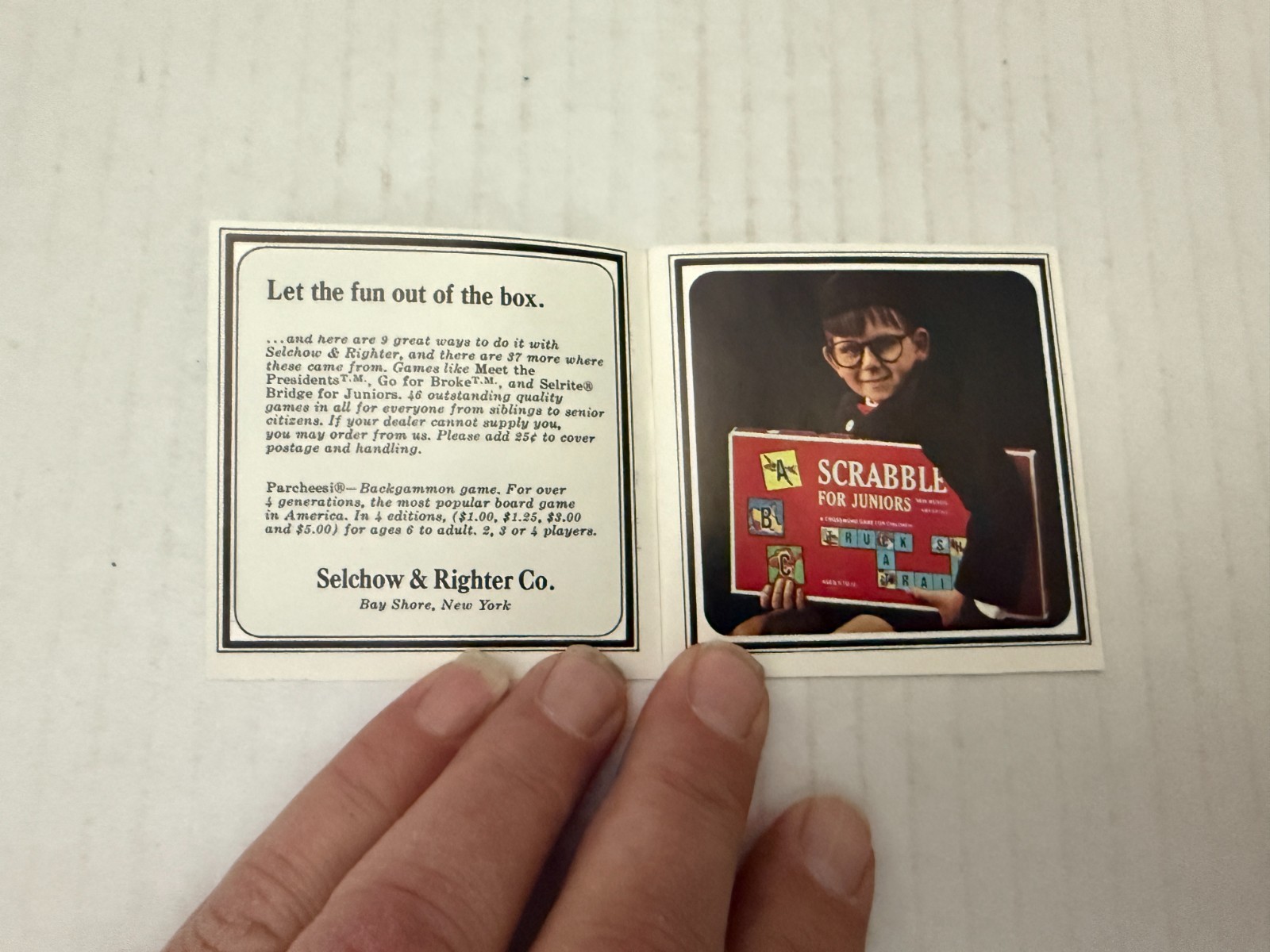 Vintage 1950’s-60s Selchow & Righter Game Company Small Advertising Game Catalog