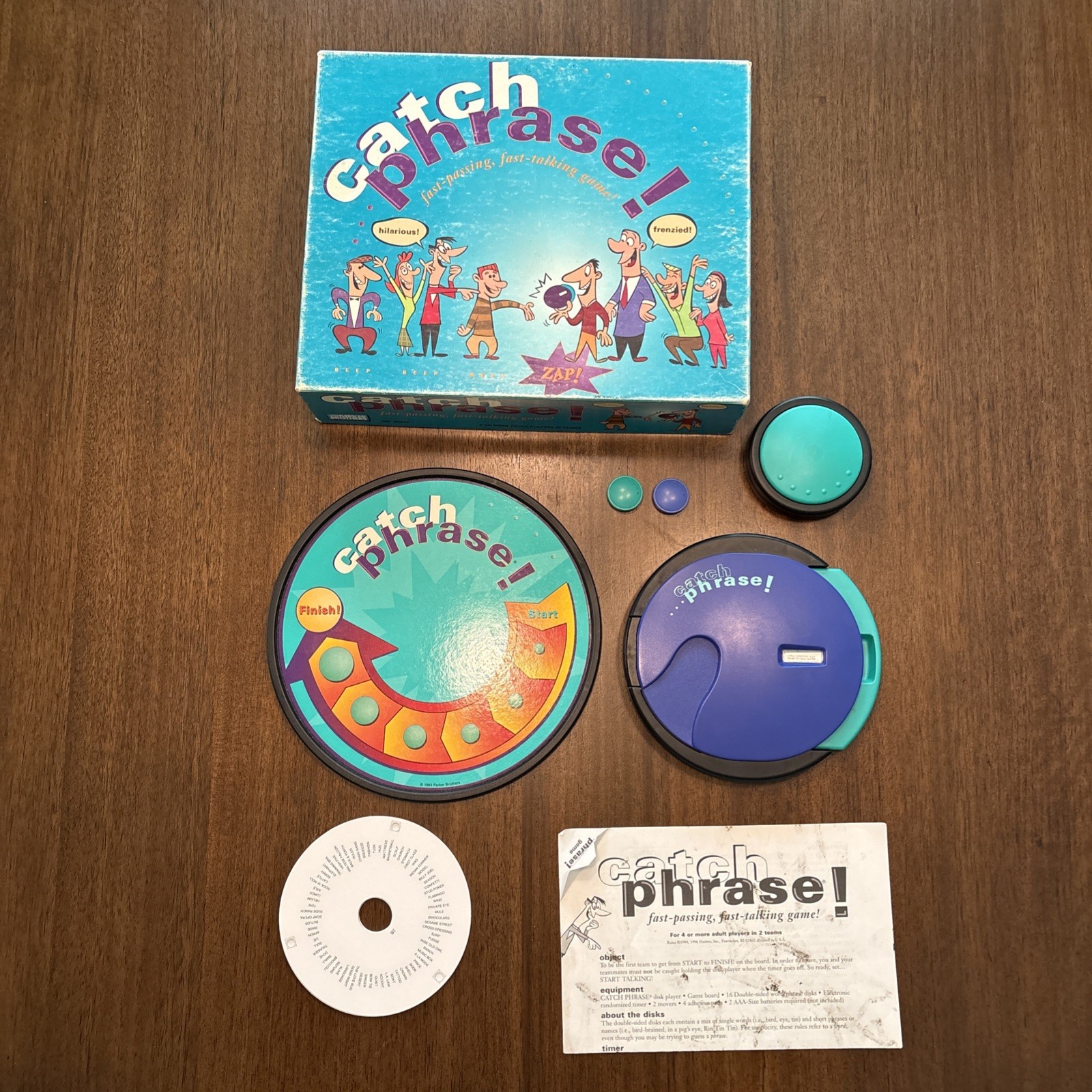 Catch Phrase Board Game 100% Complete 1994 Vintage Timer Tested & Works