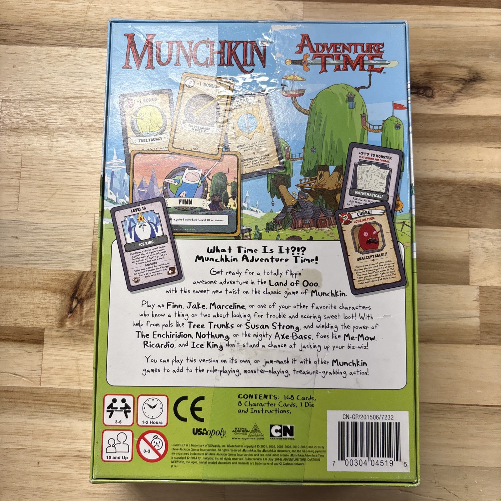 Munchkin Adventure Time Board Game Steve Jackson Used 100% complete.